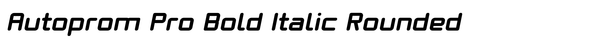 Autoprom Pro Bold Italic Rounded image